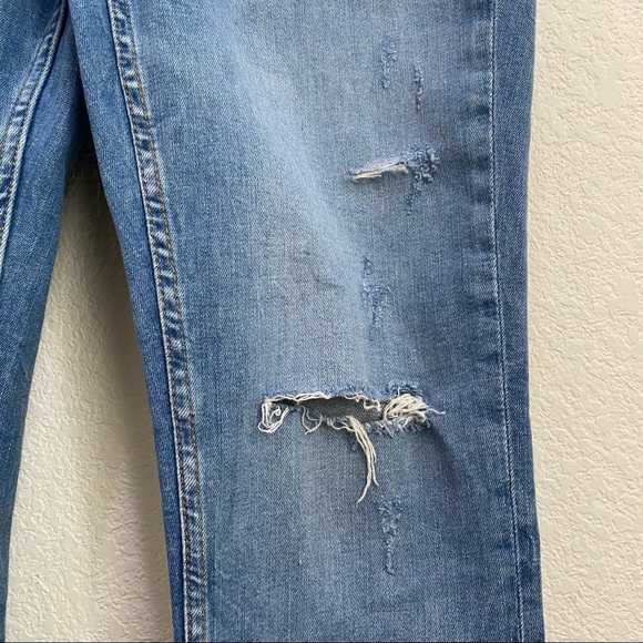 Zara The Multi Damages Skinny in Azure Blue Size 12 - Picture 9 of 14